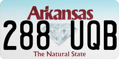 AR license plate 288UQB