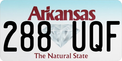 AR license plate 288UQF