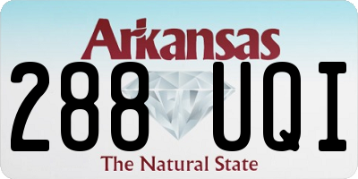 AR license plate 288UQI
