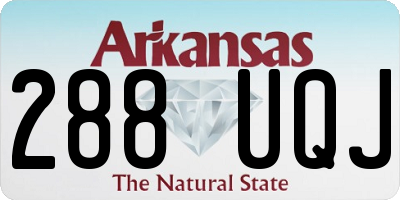 AR license plate 288UQJ