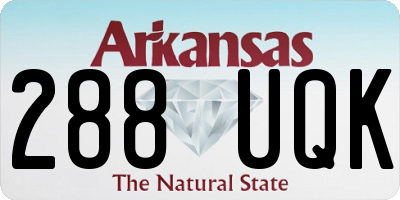 AR license plate 288UQK