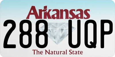 AR license plate 288UQP