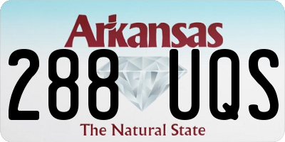 AR license plate 288UQS