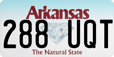 AR license plate 288UQT