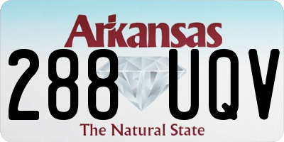 AR license plate 288UQV