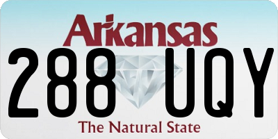 AR license plate 288UQY