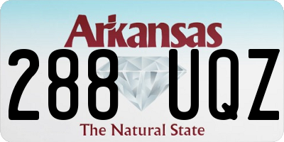 AR license plate 288UQZ