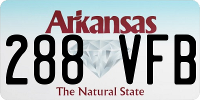 AR license plate 288VFB