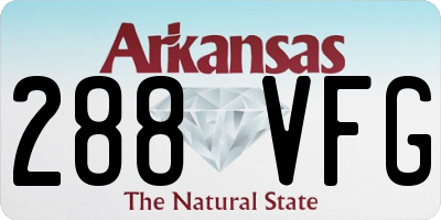 AR license plate 288VFG