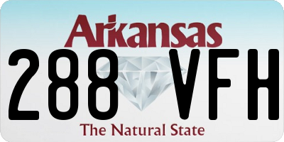 AR license plate 288VFH