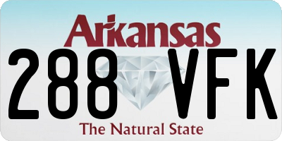 AR license plate 288VFK
