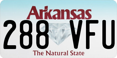 AR license plate 288VFU