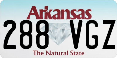 AR license plate 288VGZ