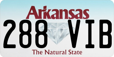 AR license plate 288VIB