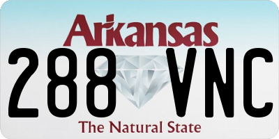 AR license plate 288VNC
