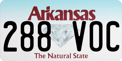 AR license plate 288VOC