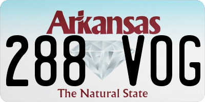 AR license plate 288VOG