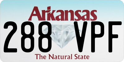AR license plate 288VPF
