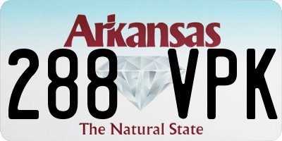 AR license plate 288VPK