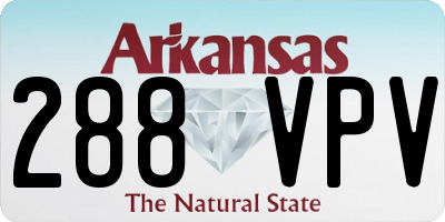 AR license plate 288VPV
