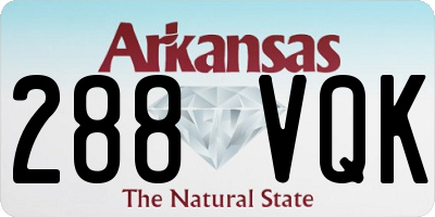 AR license plate 288VQK