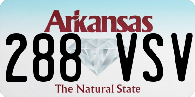 AR license plate 288VSV