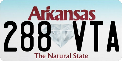 AR license plate 288VTA