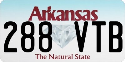 AR license plate 288VTB