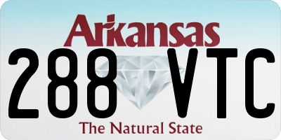 AR license plate 288VTC