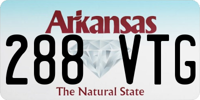 AR license plate 288VTG
