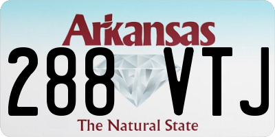 AR license plate 288VTJ