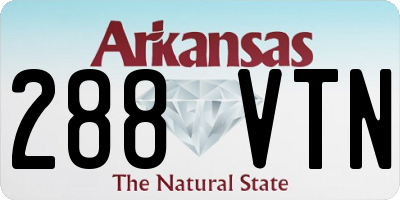 AR license plate 288VTN