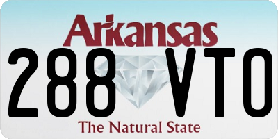 AR license plate 288VTO