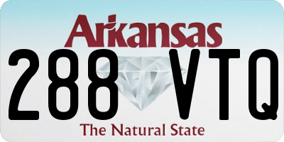 AR license plate 288VTQ