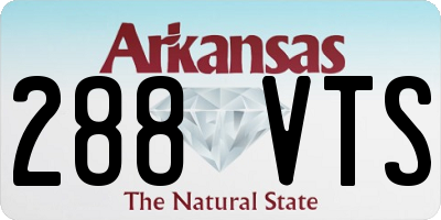 AR license plate 288VTS