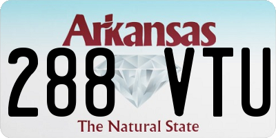 AR license plate 288VTU