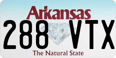 AR license plate 288VTX