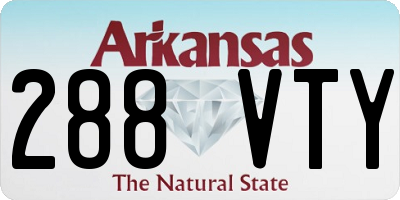 AR license plate 288VTY