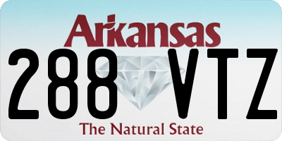 AR license plate 288VTZ