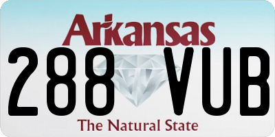 AR license plate 288VUB
