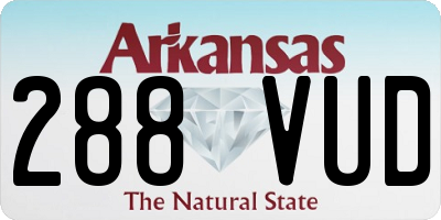 AR license plate 288VUD