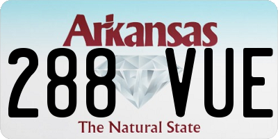 AR license plate 288VUE
