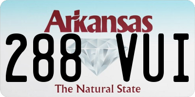 AR license plate 288VUI