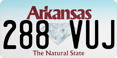 AR license plate 288VUJ