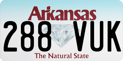 AR license plate 288VUK