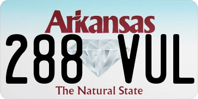 AR license plate 288VUL