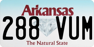 AR license plate 288VUM