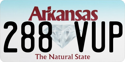 AR license plate 288VUP