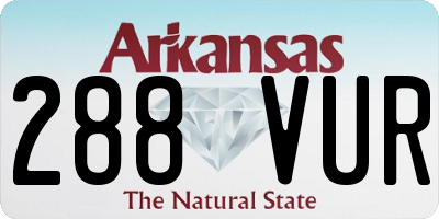 AR license plate 288VUR