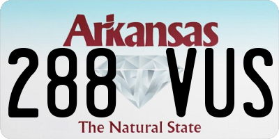 AR license plate 288VUS